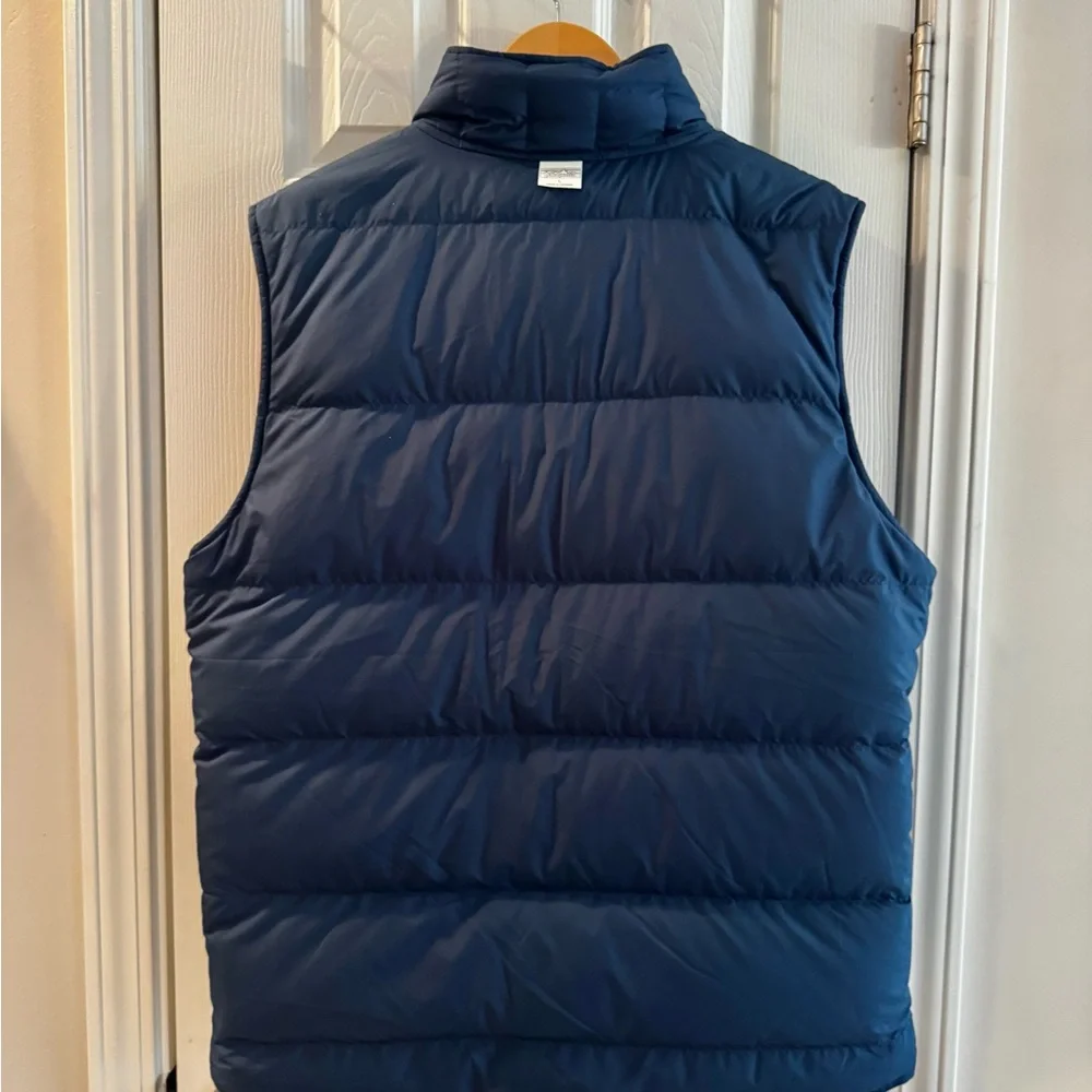 Patagonia Reversible Bivy Puffer Down Vest blue and red jacket